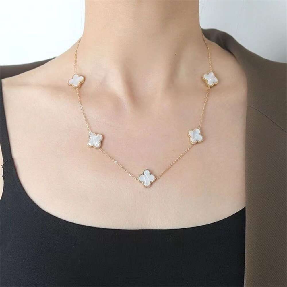 Collier Double Face Blanc Or 326