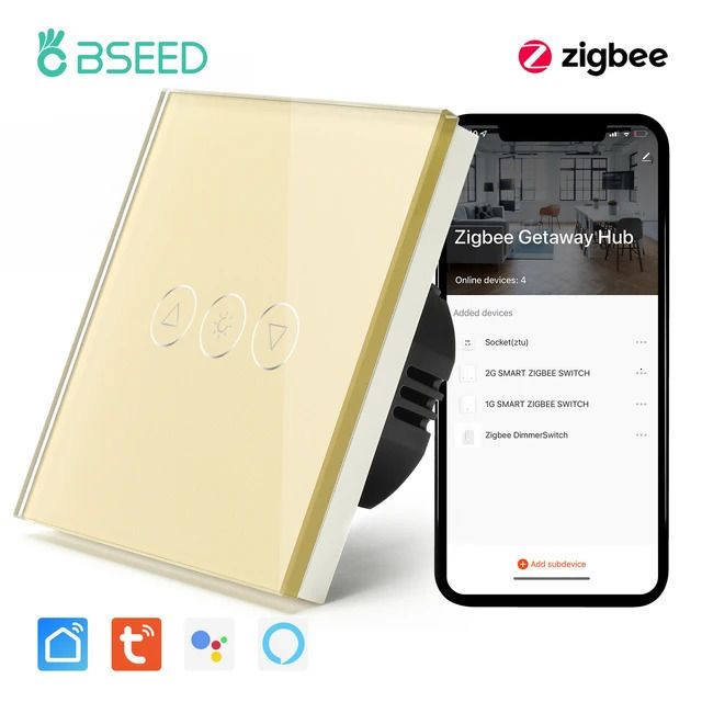 1 gang Gold-Zigbee-estándar europeo