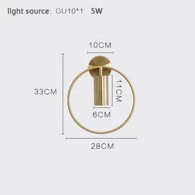 Ciepła biała (2700-3500k) złoto małe 5w