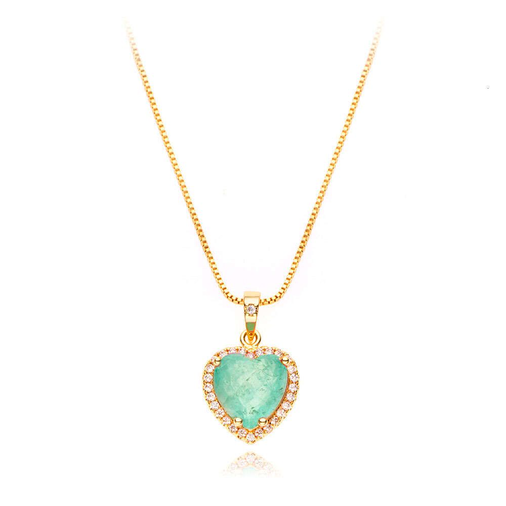 Gold Green-Necklace-16inches