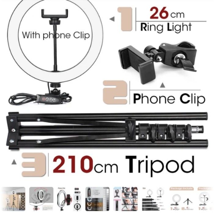 26 centimetri e 210cmTripod