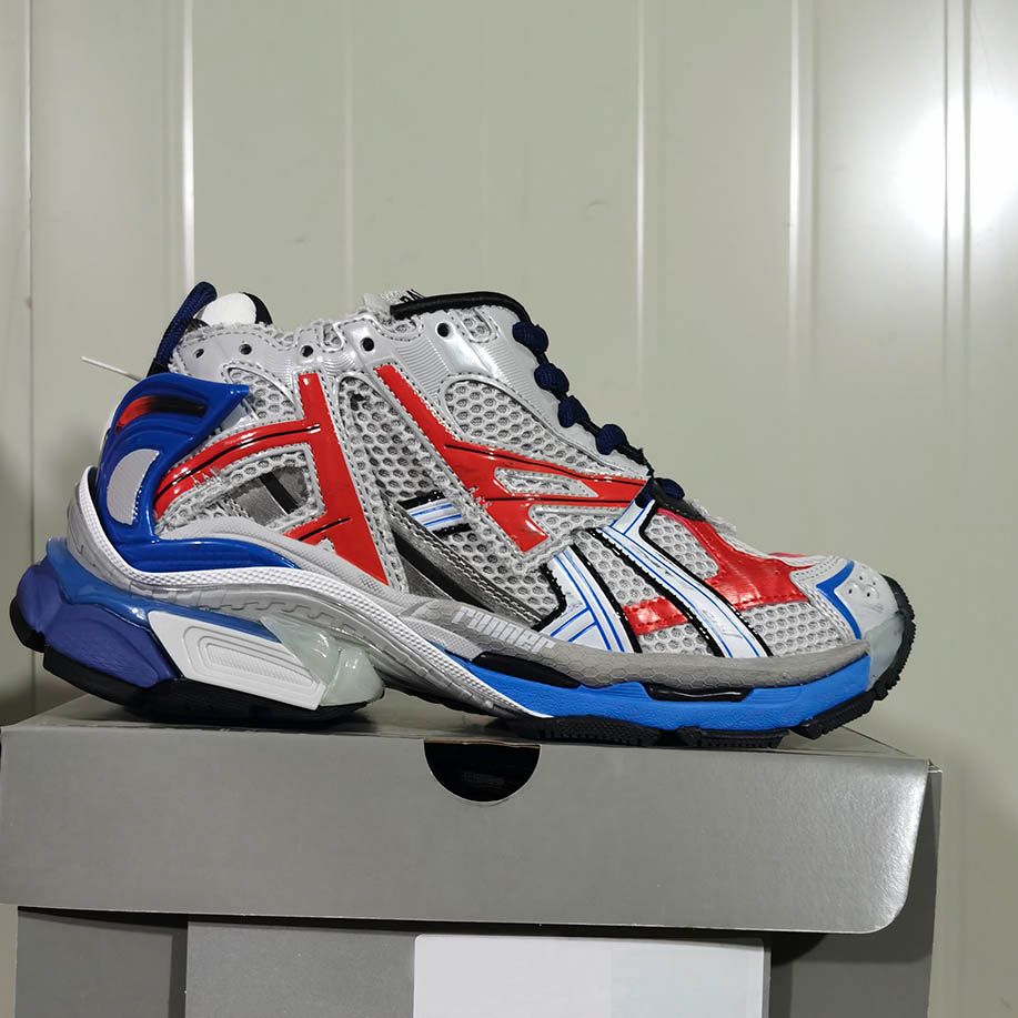 35-46 Grijs Blauw Rood Zwart