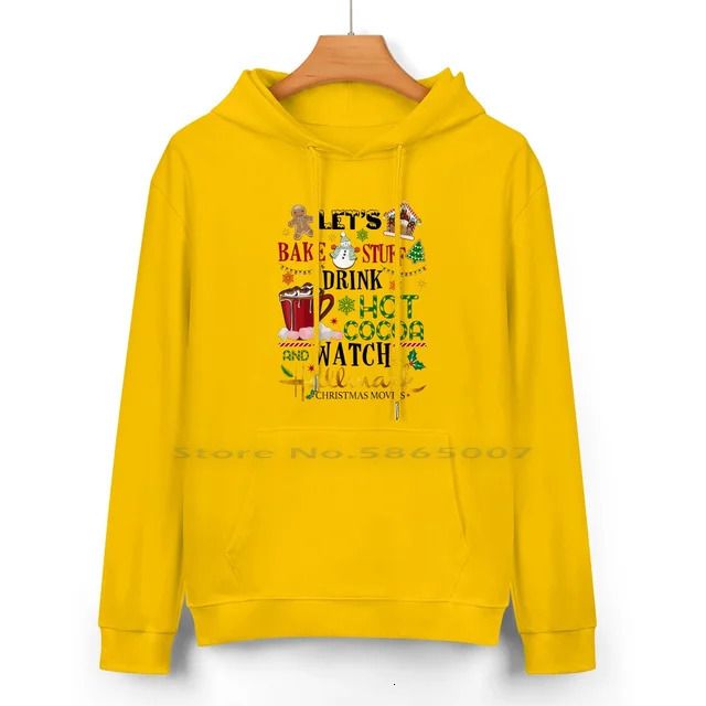 sweat à capuche-jaune moyen