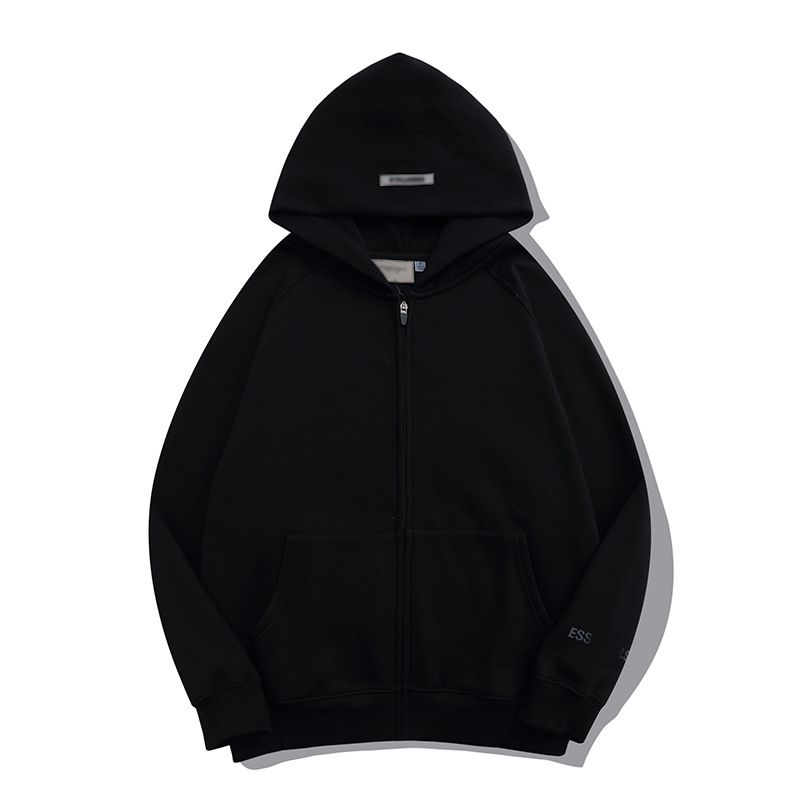 black zipper hoodie