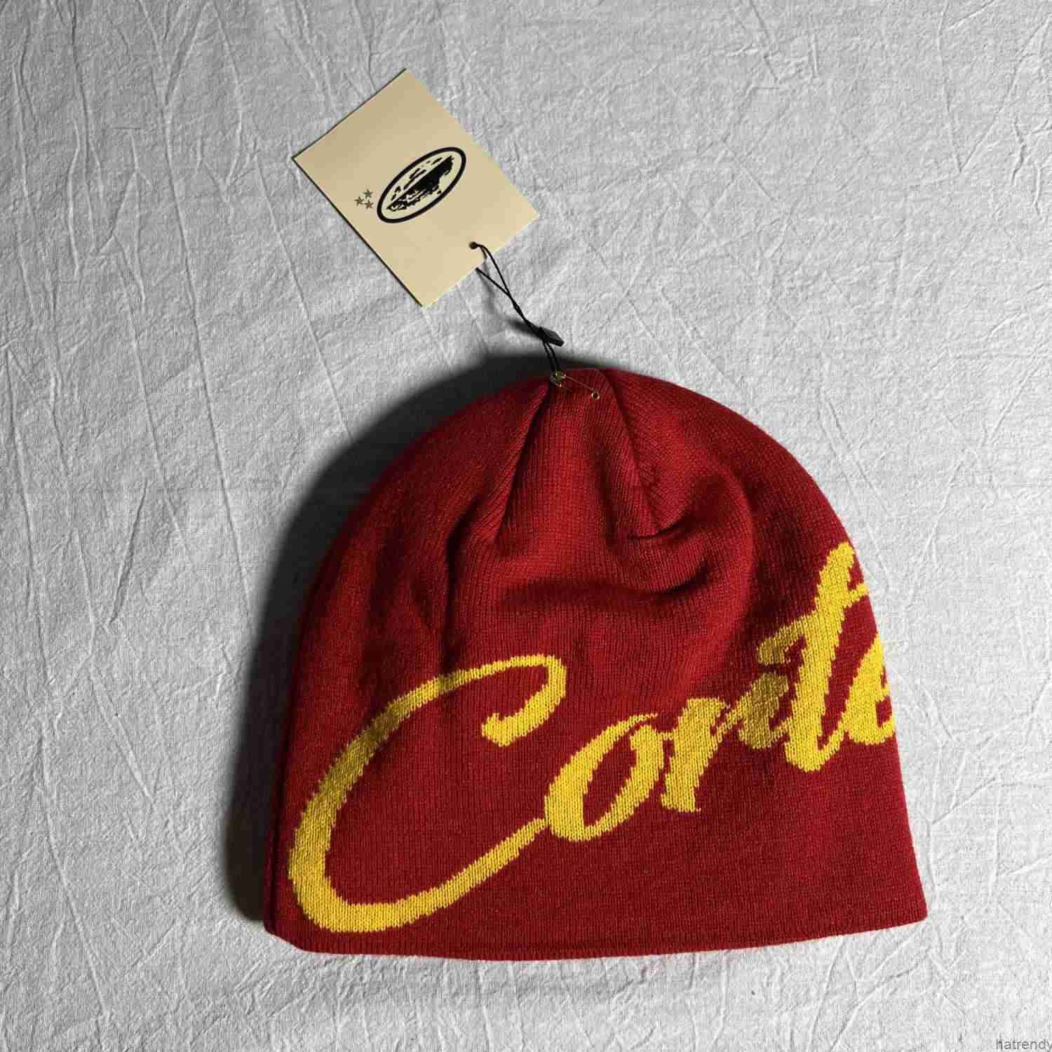 Red and yellow co font cold hat