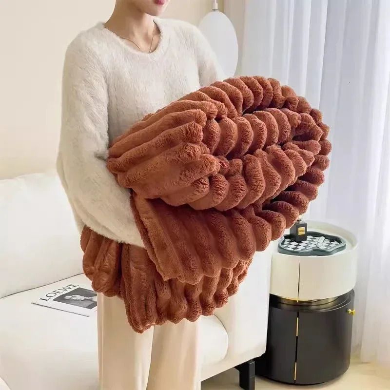 茶色の毛布