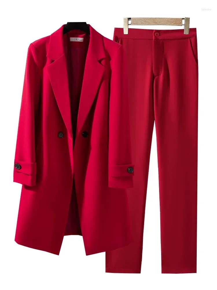 Red Pant Suit