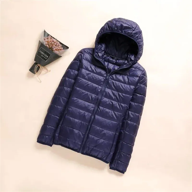 navy blue Hooded