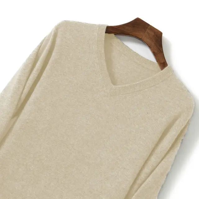 beige v-neck