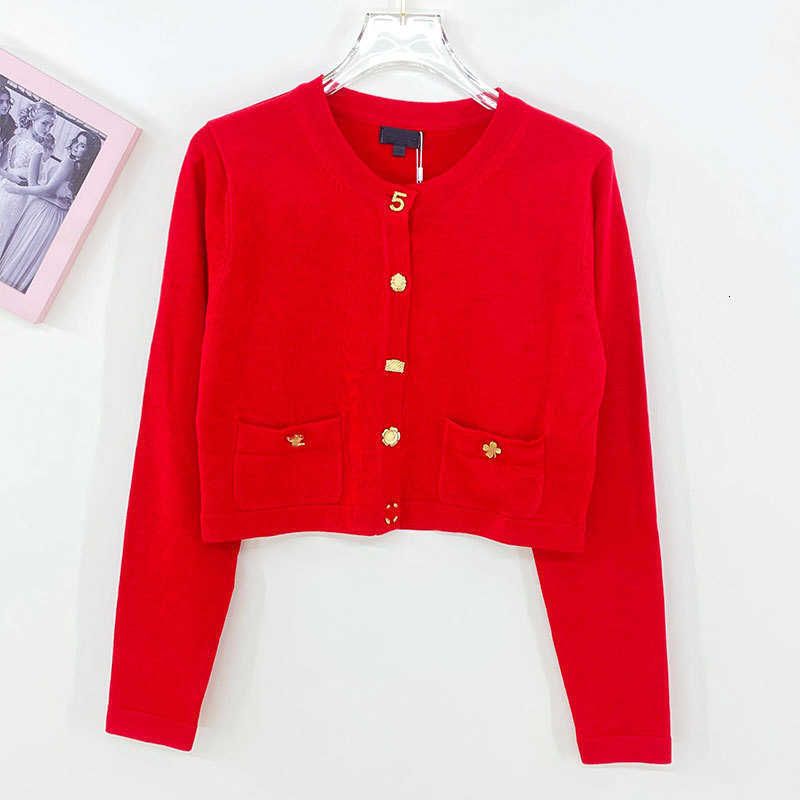 red cardigan