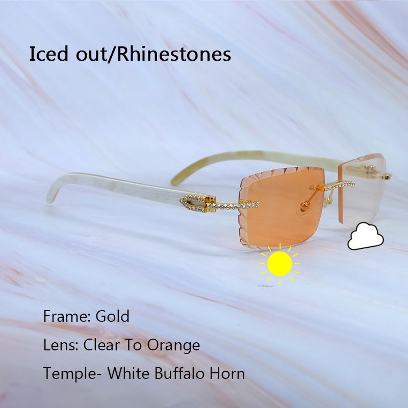 white buffs rhinestones gold orange