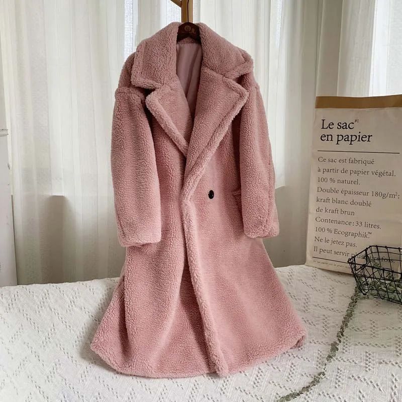 peach teddy coat