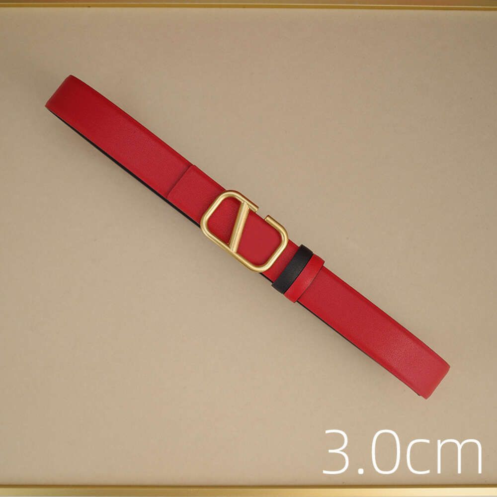 3.0cm large v-ancient gold buckle red