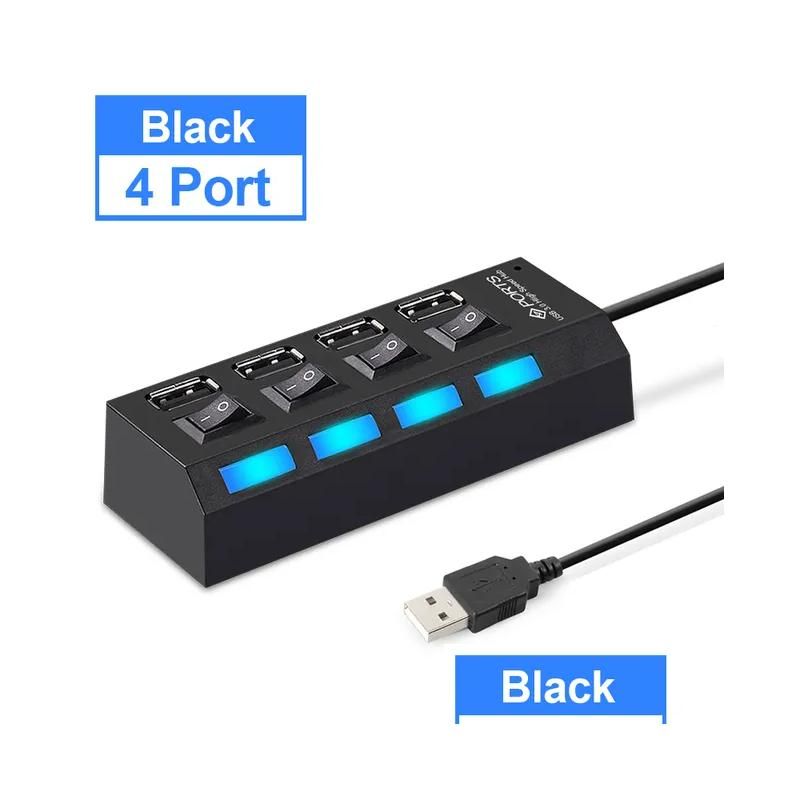 Black 4 Ports