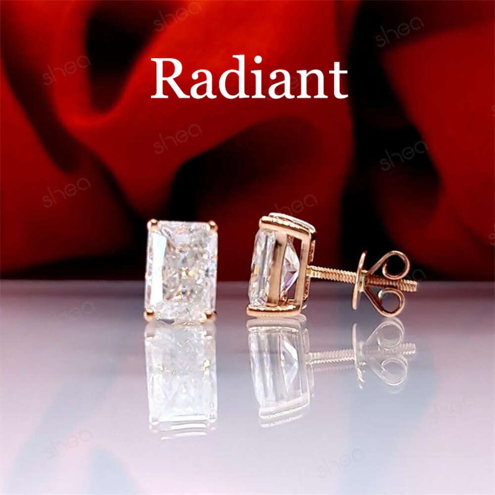 Radiant + Moissanite-1ct par paire