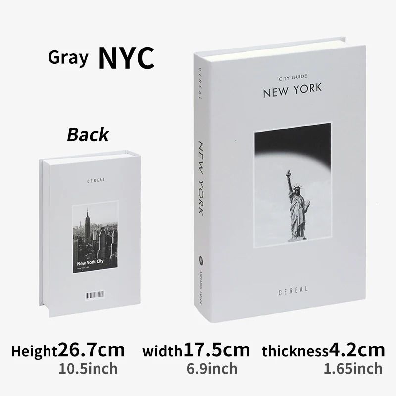 Gray Nyc-Book Box ( Openable)