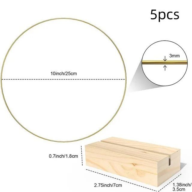 5 supports de 25 cm.