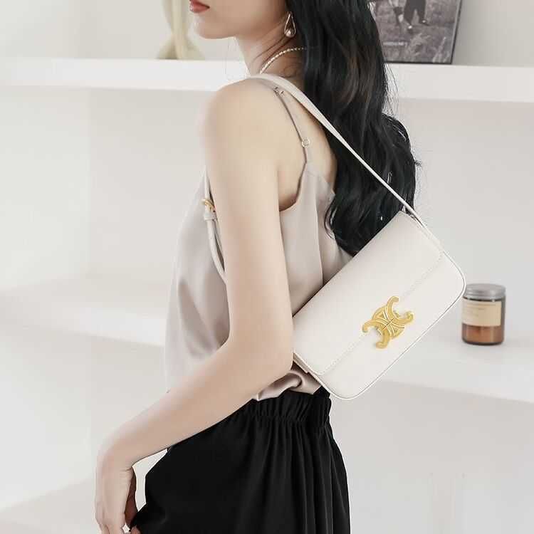 white leather shoulder strap style