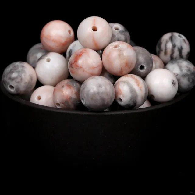 Pink Zebra Jasper-6mm 59 to 61pcs