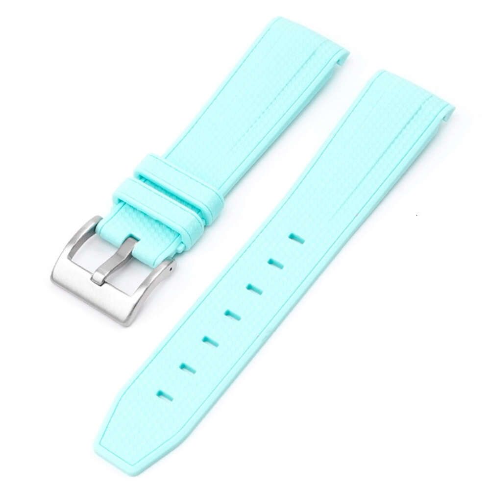 Aqua Blue-20mm Silver Buckle