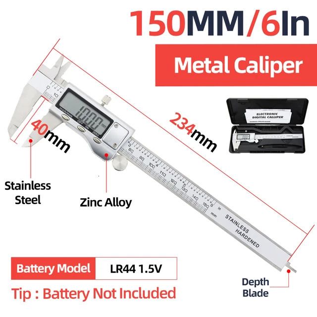 Caliper en métal de boîte