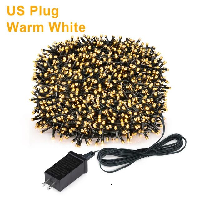 US Plug Warm White-10M 100Leds