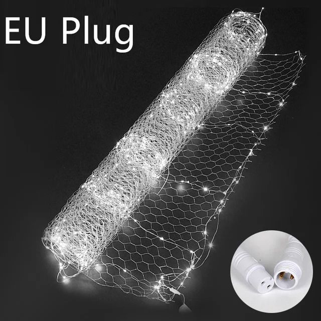 Plugue UE-Luz Branca-1m X5m -300leds