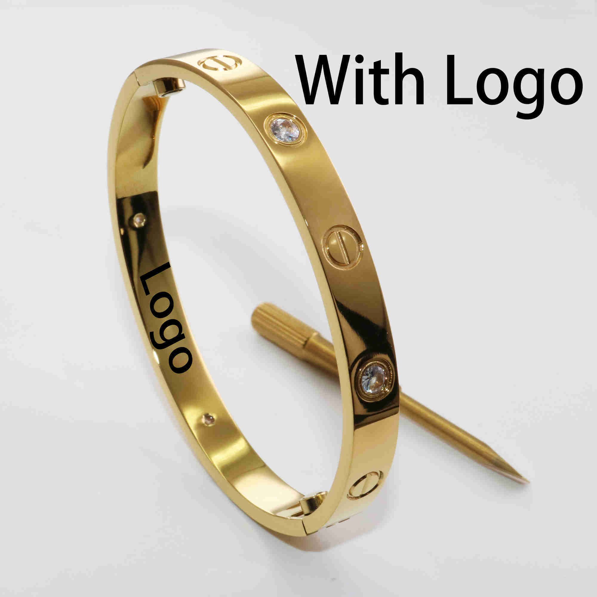 Gold with 4 Stone with Logo-21cm-Ins S