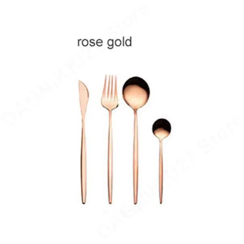 4pcs Rose Gold