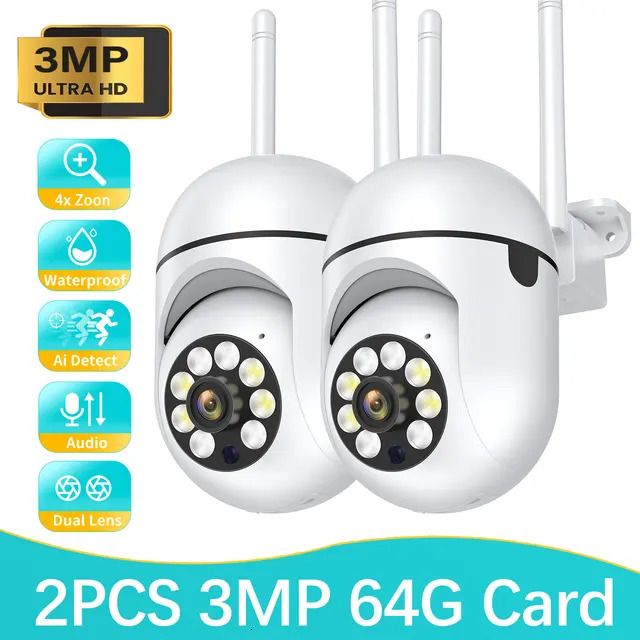 3MP-64G SD-kort 2 st-au-kontakt