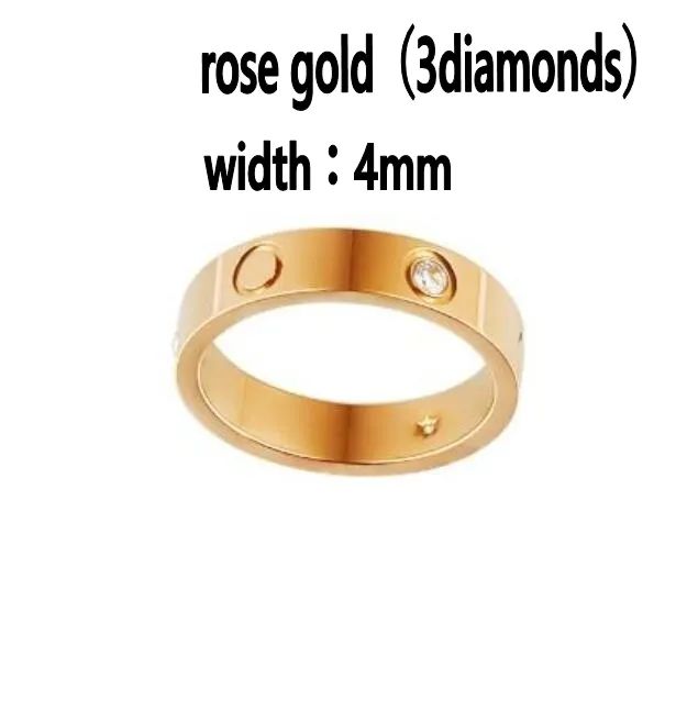 4mm with Diamond Rose Gold Color