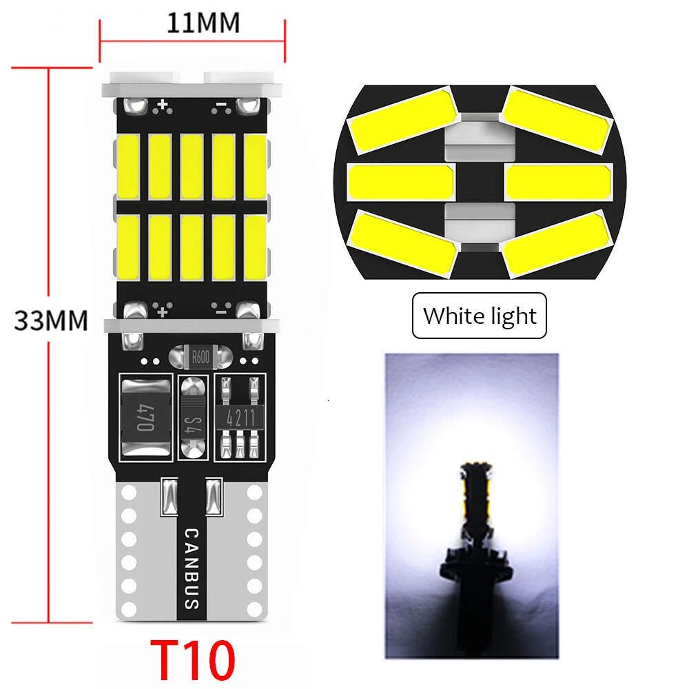 T10 W5w White-2pcs Lights