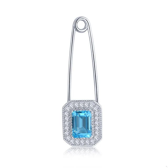 Swiss Blue Topaz-Rhodium pläterad