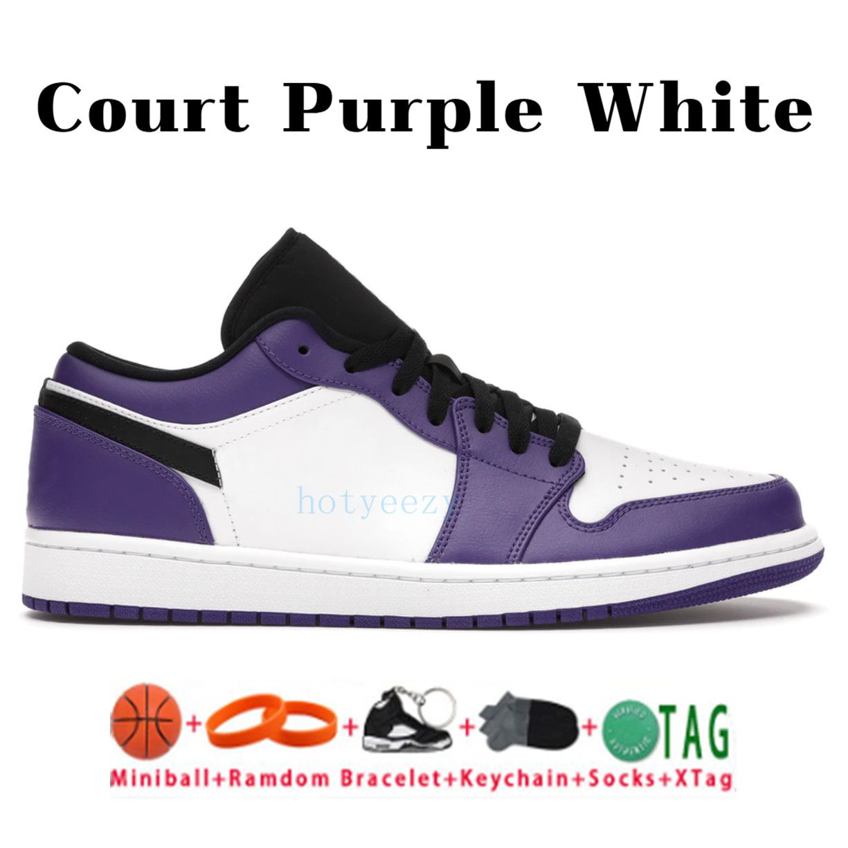 38.Court Purple White