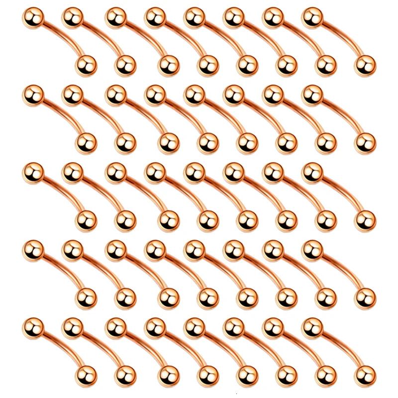 Rose Gold 100pcs-1.2x10x3mm