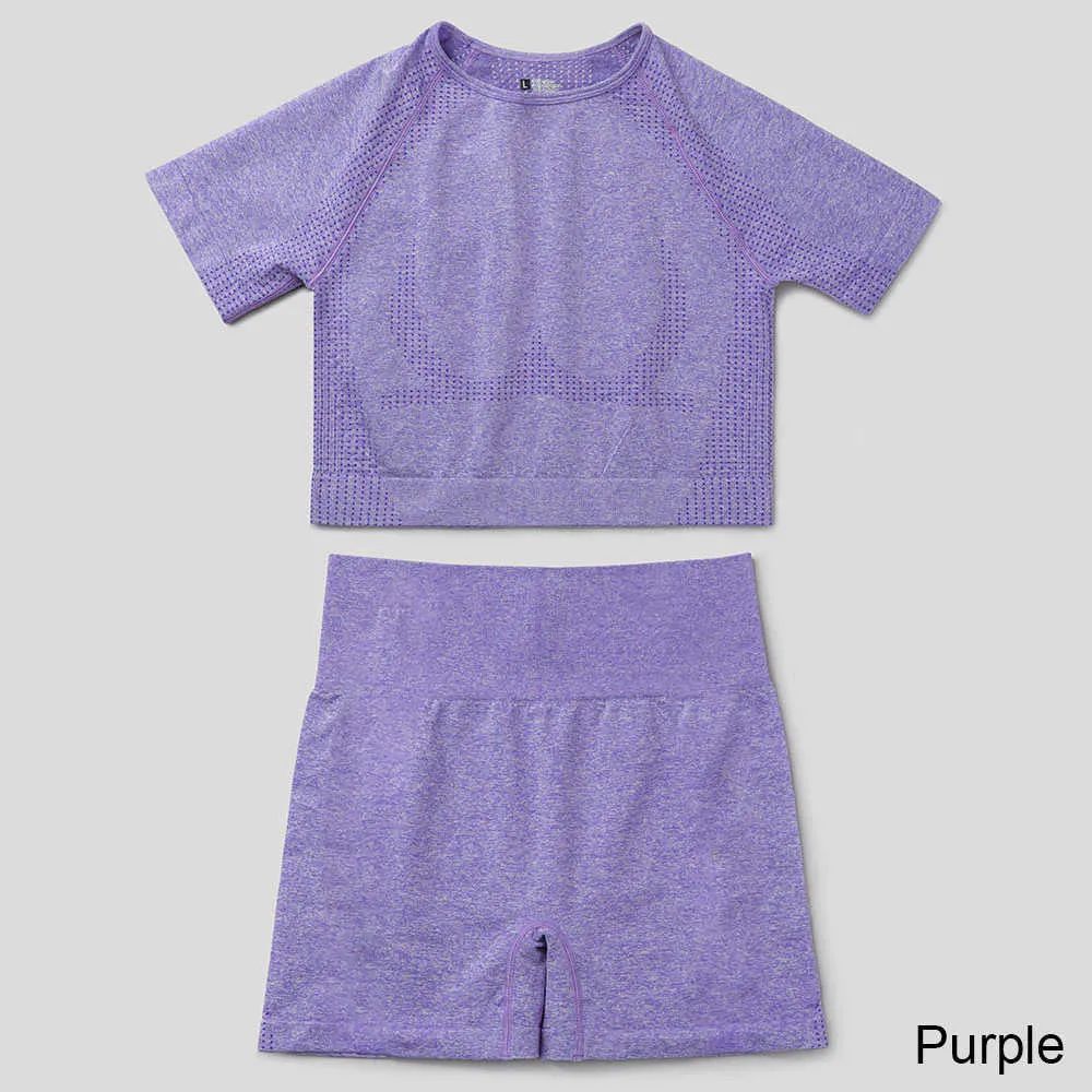 Shorts a camicia viola