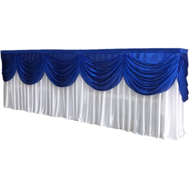 White And Royal Blue-H75xw300cm