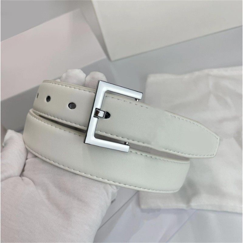 3.0cm White +Silver buckle