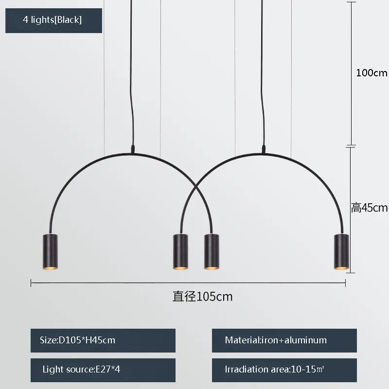 CINA 4 luci nero