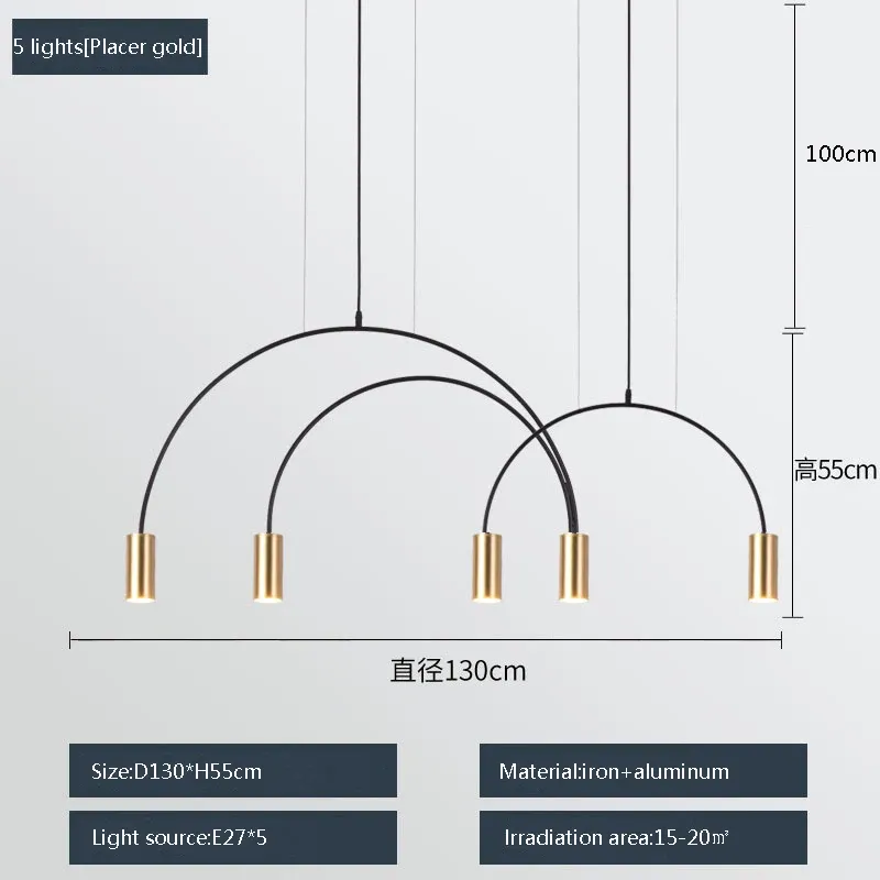 CINA Placca 5 luci oro