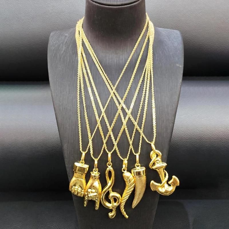 D 6pcs chain pendant