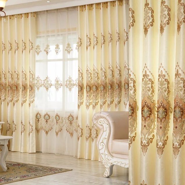 beige curtain