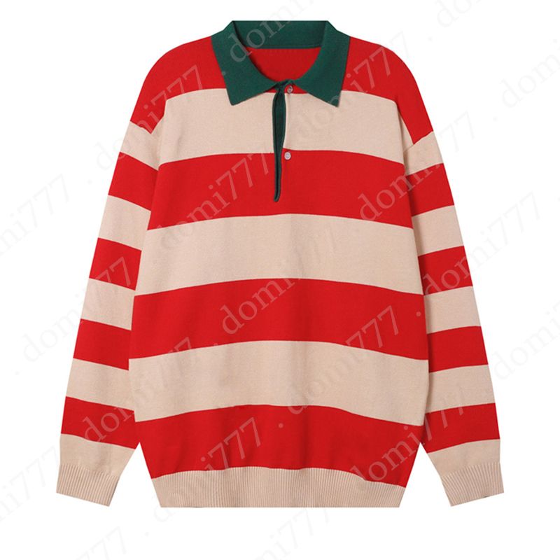 #1 Pullover-Red Apricot Stripes