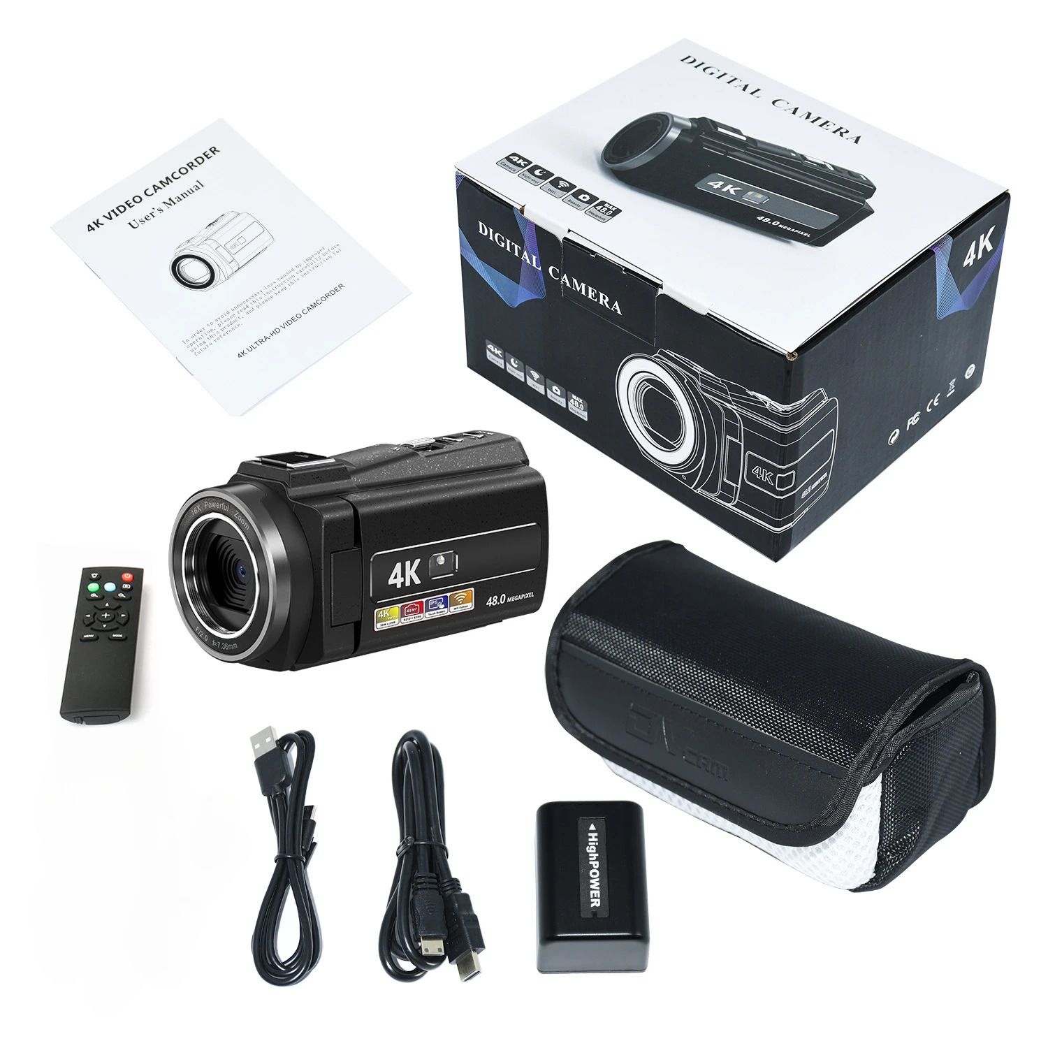 Caméra-Caméra 4k avec carte 32g
