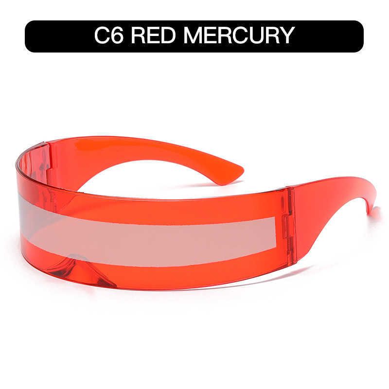 C6 Rood omlijst, wit Mercury-zoals afgebeeld i