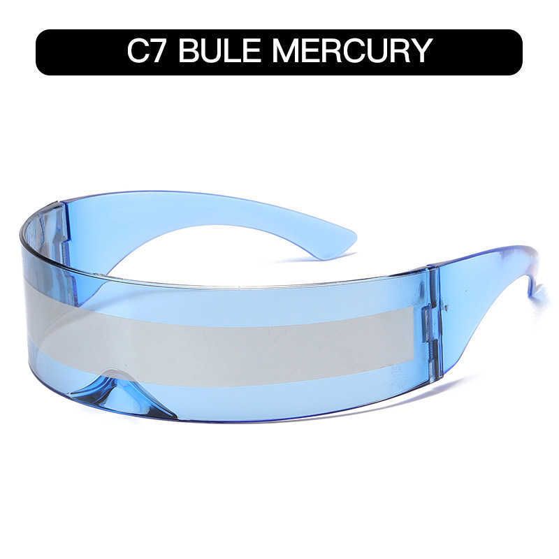 C7 Blauw frame Wit Mercury-zoals afgebeeld i