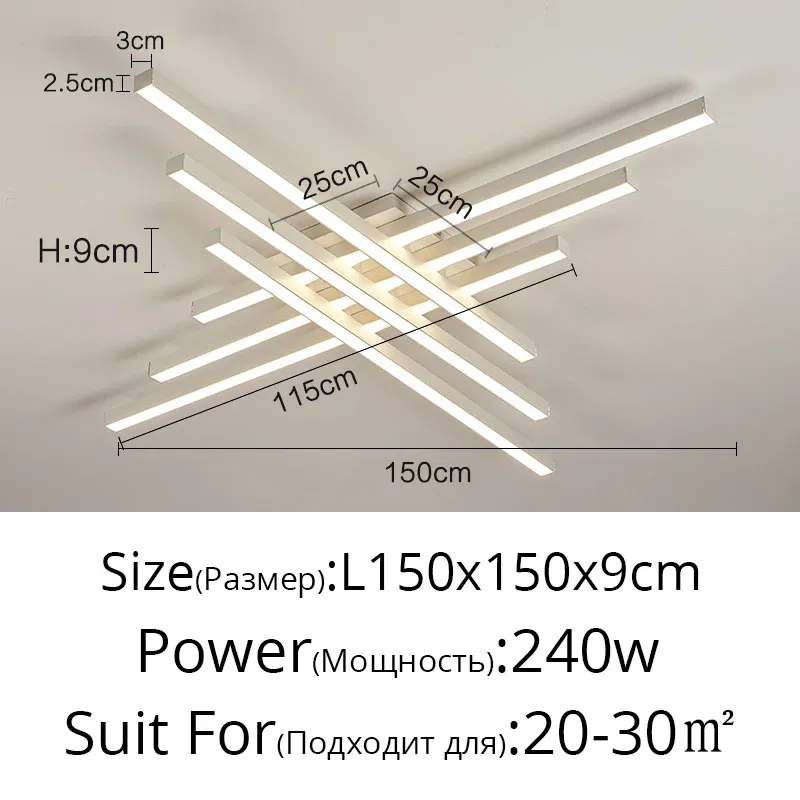 温かい白い6ヘッド150cm