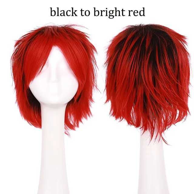 black to bright red