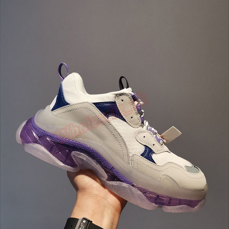 #B22 36-45 Clear Sole White Purple