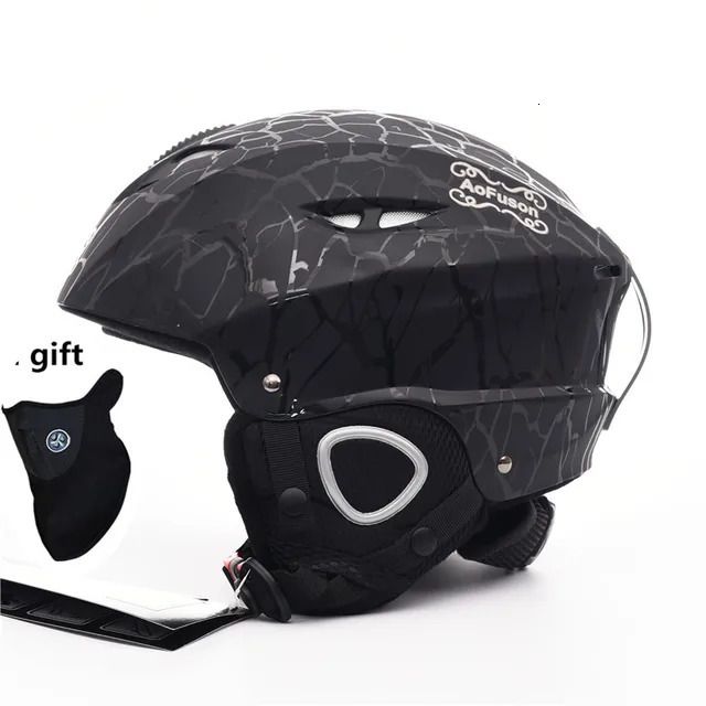 Black Ski Helmet-l (56 - 58 Cm)